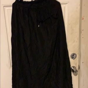 Long black full skirt